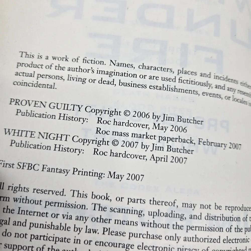 Jim Butcher Dresden Files SFBC Hardcover Omnibus Lot (3 Books) VERY GOOD COND
